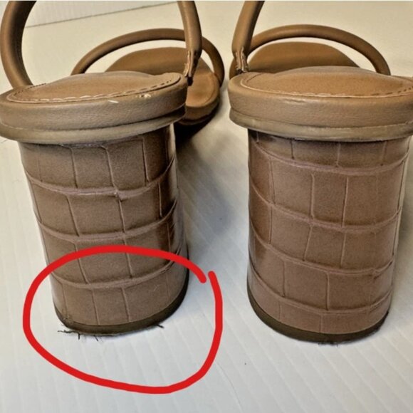 Dolce Vita Nude Minimalist Block Heel Sandals | Size 8 *see photos - Picture 15 of 16